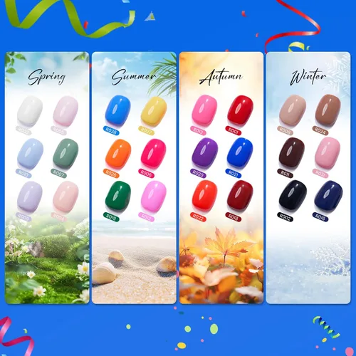 Vista 2 de Hema Tpo Free Gel Nail Polish Set - 24 Colores 18ml Juego de Esmalte de Uñas en Gel para Principiantes con 6 Piezas de Capa Base Mate y Brillante