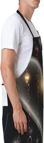 Vista 8 de Waterproof Apron with 2 Pockets Glowing love Adjustable Bib Aprons for Cooking Kitchen