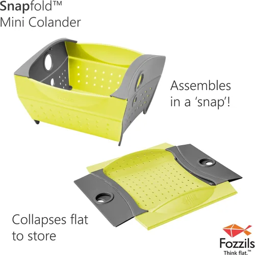 Vista 2 de Fozzils Mini colador Snap Fold de 1 cuarto de galón, verde (516119)