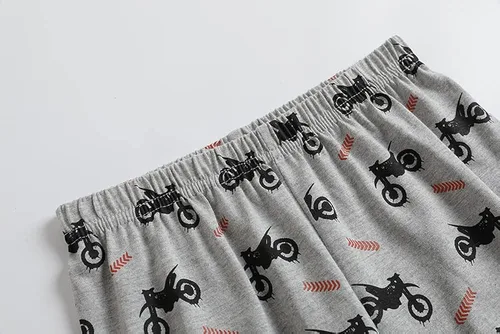Vista 6 de MyFav Pijamas de algodón que brillan en la oscuridad para niños grandes, cómodos conjuntos de pijama
