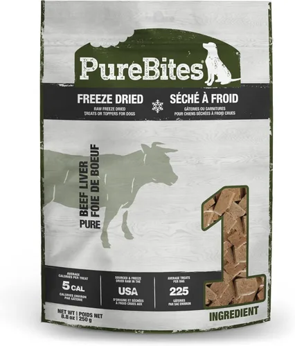 Vista 10 de PureBites Golosinas de res liofilizadas para perros, 1 ingrediente, hechas en EE. UU., 26 oz (el empaque puede variar)