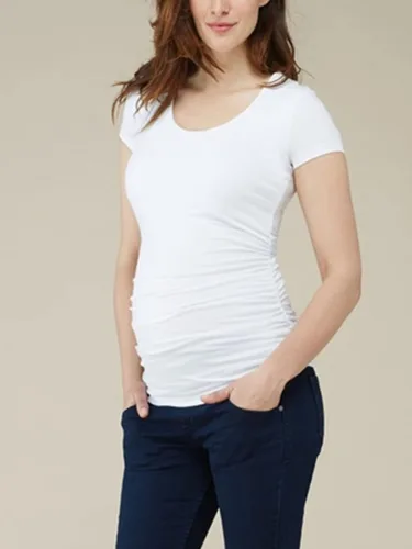 Vista 2 de Liu & Qu, camiseta, tops, ropa de maternidad clásica para mujer