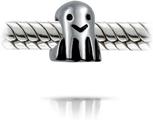 Vista 2 de Spooky Halloween Jack O Lantern Pumpkin Scarecrow Squash Vegetable Garden Food Heart Eyes Charm Bead Women Teen Oxidized .925 Sterling Silver For