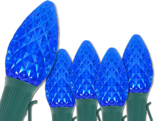 Vista 18 de Wintergreen Lighting C7 OptiCore Luces de Navidad Multicolor Comerciales - Cadena de luces LED de Navidad, luces navideñas al aire libre; cable Verde