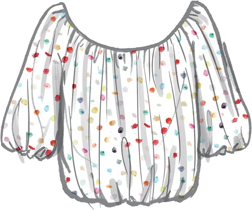 Vista 3 de McCall's Misses' - Kit de patrón de costura con parte superior de burbujas, código M8201, tallas XSM-S-M, multicolor