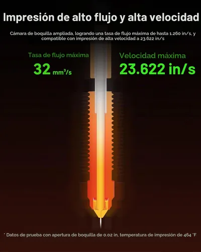 Vista 4 de Creality Ender 3 V3 SE/3 V3 KE - Kit de boquilla de intercambio rápido, compatible con alta temperatura de 572.0 °F, impresión de alta velocidad