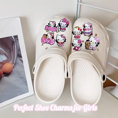 Vista 6 de Dijes para zapatos de cocodrilo, accesorios para decoraciones para niñas, niños, adultos, mujeres, recuerdos de fiesta, Vinilo, No es una piedra