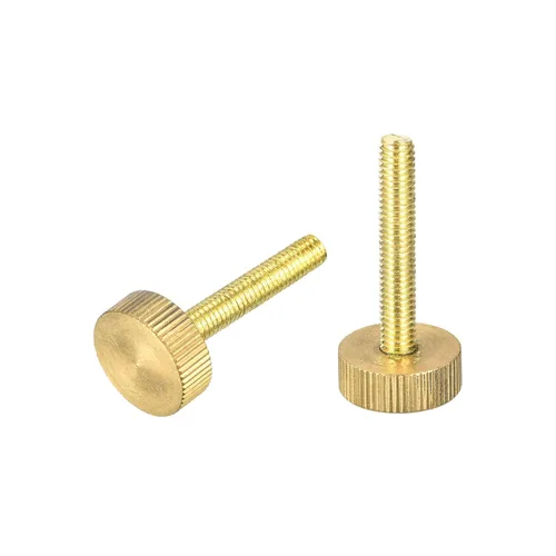 Vista 13 de uxcell Tornillos moleteados para pulgar, pernos planos de latón M3x4mm, sujetadores para PC, electrónicos, mecánicos, 2