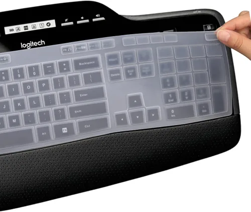Vista 4 de Funda de teclado para Logitech MK710-RB MK710 MK735 MK700 Wireless Ultra Thin Silicone Keyboard Protector Skin Logitech MK710 Accesorios
