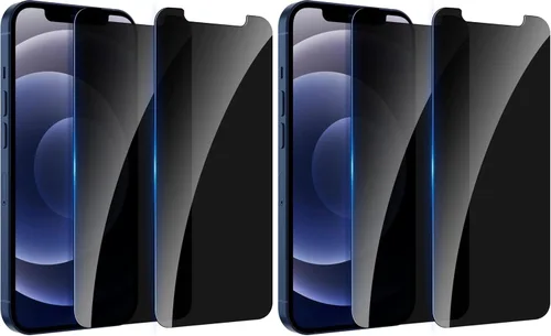 Vista 12 de WHPXJY Paquete de 2 protectores de pantalla de privacidad para iPhone 11 Pro Max y iPhone Xs Max, anti-espía, inastillable, película de vidrio