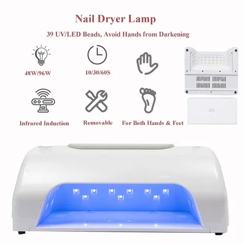 Vista 3 de TFCFL Colector de polvo de uñas 5 en 1, colector de polvo profesional de vacío de uñas + taladro eléctrico de uñas + lámpara de secado de uñas