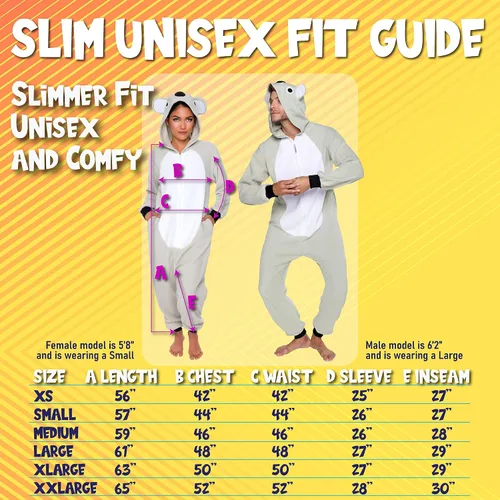 Vista 3 de Funziez! Mameluco ajustado para adultos, disfraz de Halloween de animales, traje de cosplay de una pieza de fruta de felpa para mujeres y hombres