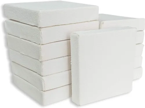 Vista 3 de LWR CRAFTS Mini lienzo estirado de 2 x 2 pulgadas, paquete de 12