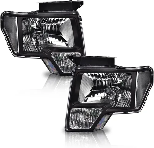 Vista 12 de PIT66 Conjunto de faros delanteros LED compatible con Ford F150 2009 2010 2011 2012 2013 2014, lente transparente para conductor y pasajero, carcasa