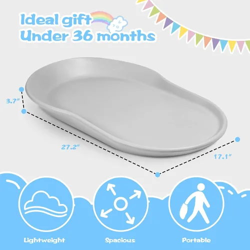 Vista 5 de TOSGN Cambiador de bebé, impermeable y antideslizante, fácil de limpiar, material de espuma suave y cálido, cambiador portátil, ligera inclinación