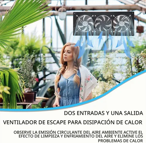 Vista 6 de HNRLOY - Ventilador de escape solar, panel solar con kit de 3 ventiladores de ventilación, ventilador de energía solar para cobertizo, gallinero