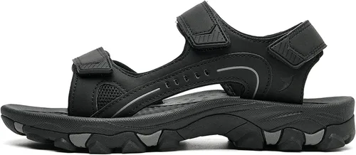 Vista 3 de Artlea Sandalias de cuero para hombre con punta abierta, sandalias de senderismo para exteriores, sandalias deportivas de verano de EE. UU. 7.5-13