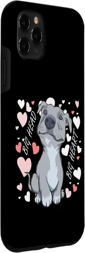 Vista 3 de iPhone 11 Pro Max Big Heart Pitbull Pibble Mom - Estuche de regalo