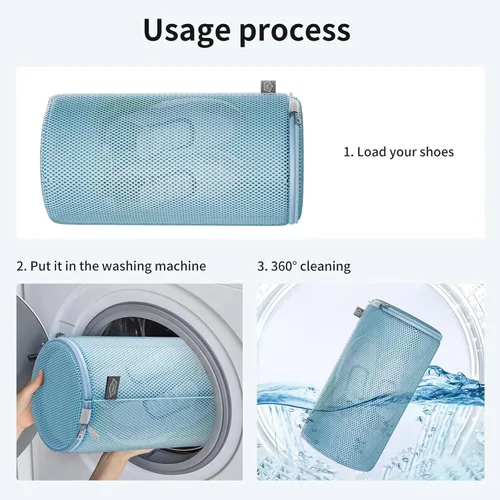 Vista 4 de Kimmama Bolsa para lavadora de zapatos, bolsa de zapatos para lavadora, bolsas de malla para ropa sucia para tenis, calzado, zapatillas deportivas