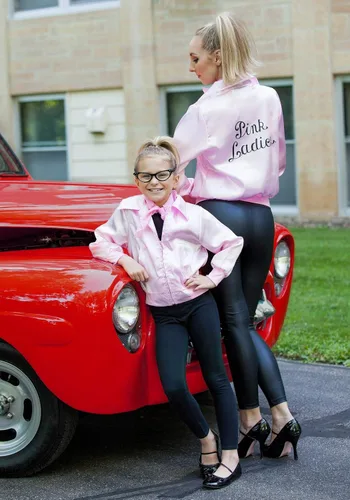 Vista 8 de Chaqueta rosa para mujer, talla grande, disfraz de grasa con licencia oficial, Hot Pink