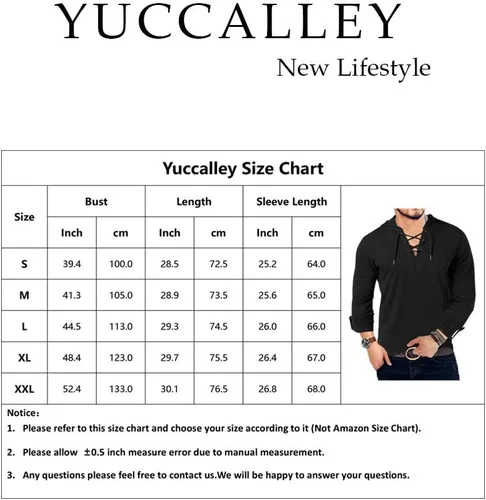 Vista 6 de Yuccalley Sudaderas con capucha de moda para hombre, de manga larga, sudaderas con capucha y estilo casual