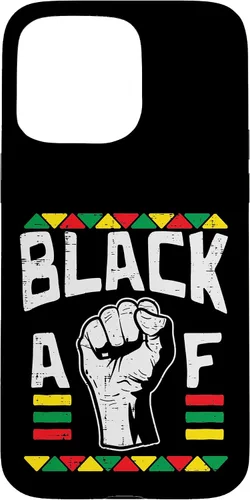 Vista 31 de Black AF Fist Dashiki Kente Pride BLM African American Gift Case for iPhone 17