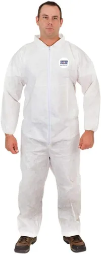 Vista 2 de Trajes desechables (blanco) Material fresco transpirable - Traje de cuerpo protector profesional para el polvo