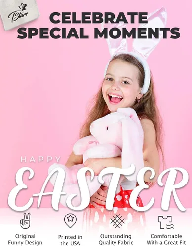 Vista 5 de Camisa de conejo de Pascua para niños y niñas pequeñas
