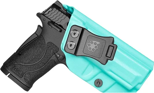 Vista 18 de Amberide IWB Kydex Holster for Smith & Wesson M&P 380 Shield EZ, Concealed Carry, No Optic/No Laser, Adjustable Cant, Posi-Click Retention, Made in