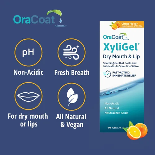 Vista 4 de Oracoat Paquete de alivio de boca seca Xyligel y menta suave, 40