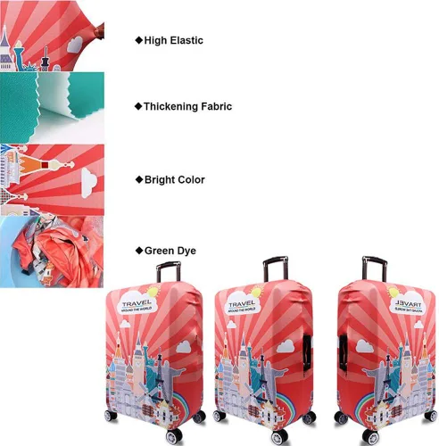 Vista 7 de YEKEYI Funda protectora de equipaje para niña, elástica, funda para maleta, 18-32 pulgadas, Tower
