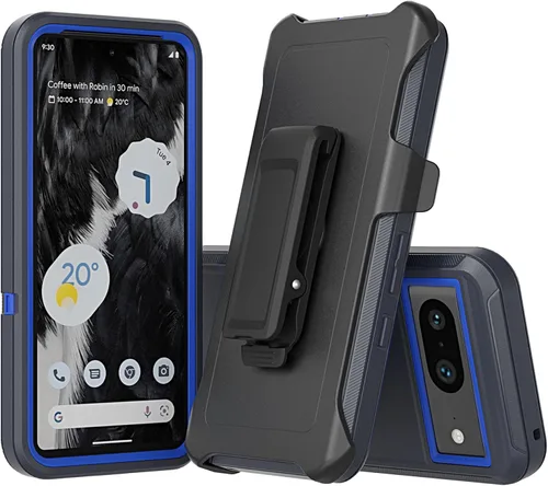 Vista 7 de Funda compatible con Google Pixel 8, con clip para cinturón, resistente, a prueba de golpes, protección de cuerpo completo, con función atril