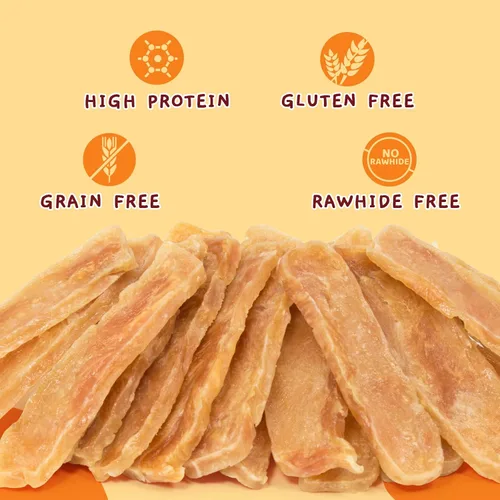 Vista 4 de Jungle Calling Dog Treats - Golosinas de entrenamiento de carne seca de pollo, aperitivos tostados lentos para perros medianos y grandes, golosinas