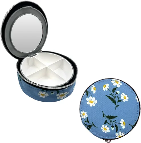 Vista 16 de EZY DOSE Pastillero de farmacia de bolsillo rígido, con bolsa con cremallera, diseño fácil de usar, portátil y perfecto para el uso diario, 8 Negro