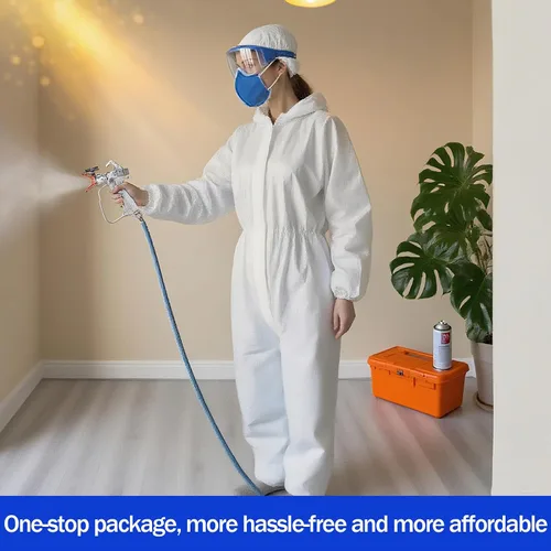Vista 6 de Kit de pistola pulverizadora de pintura sin aire de 16 piezas, pistola de pulverización profesional de 3600 PSI con manguera de 25 pies, 3 puntas