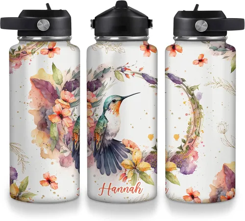 Vista 18 de Hyturtle Botella de agua de acero inoxidable con animales personalizados 19032025 D2 (abeja)