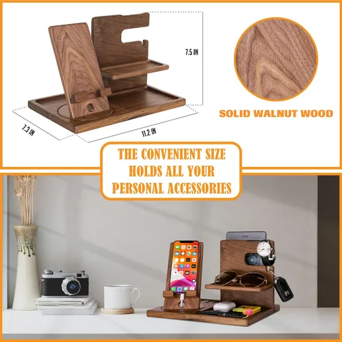 Vista 7 de BOBI CARE Regalos personalizados para tíos, bandeja organizadora de escritorio personalizada, regalos personalizados para el mejor papá desde