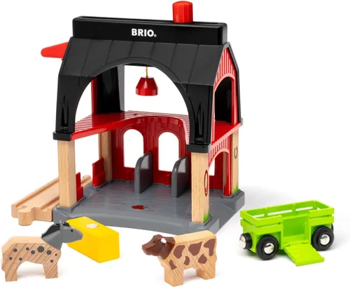 Vista 3 de BRIO 36012 Animal Barn with Heno Wagon Accesorios para Niños a partir de 3 Años