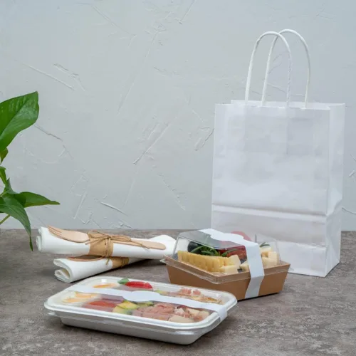 Vista 14 de Restaurantware RW Base 12 x 1.5 Pulgadas Bandas de Embalaje 100 Bandas Adhesivas para la Cintura - Etiqueta Adhesiva de Papel Blanco Fuerte