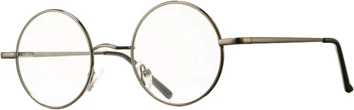 Vista 11 de Pro Acme Lentes transparentes sin receta con marco metálico redondo pequeño retro