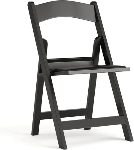 Vista 18 de Flash Furniture Hercules Tucker - Silla plegable de resina negra comercial, ligera, asiento extraíble acolchado de vinilo, para uso en interiores
