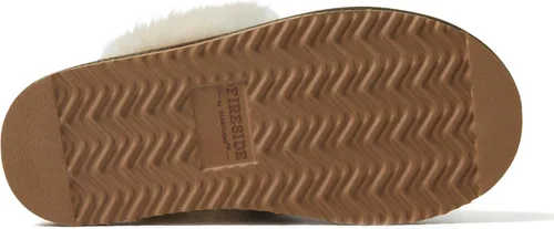 Vista 107 de Dearfoams Fireside Sydney Pantuflas anchas de piel de oveja para mujer, para interiores y exteriores