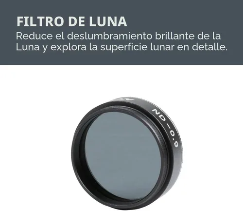 Vista 5 de Kit de accesorios Celestron con cinco oculares Plossl de 1.25", lente Barlow 2X y juego de filtros