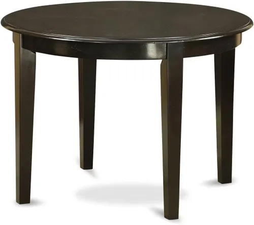 Vista 3 de East West Furniture BOST5-CAP-C - Juego de comedor de 5 piezas para 4 personas, incluye una mesa de cocina redonda y 4 sillas de comedor de tela