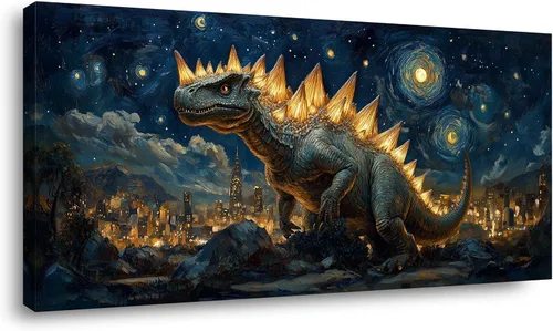 Vista 13 de ZOMNAI Arte de pared de mujer japonesa, pintura de estilo asiático, fondo amarillo, decoración de pared, tatuaje de peces en la parte posterior
