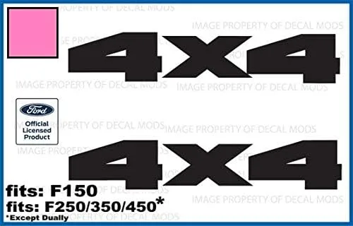Vista 18 de CBM_Solid - Calcomanías adhesivas 4x4 para Ford F150 (2015-2020) y F250 F350 (2017-2020) (2017-2020) (Negro Mate)