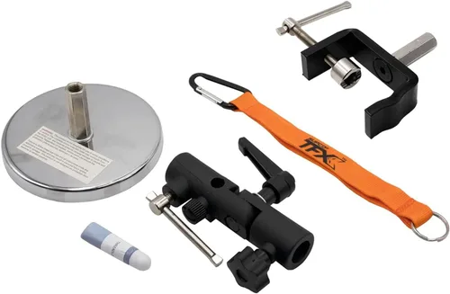 Vista 6 de Supco MUKIT-FR TradeFox - Paraguas de 60 pulgadas con kit de base magnética, abrazadera de acero HD y cordón