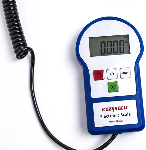 Vista 5 de escala de carga electrónica de refrigerante digital de 220 libras para HVAC y auto AC con funda portátil y pantalla LCD, funciona con R134a y R410a