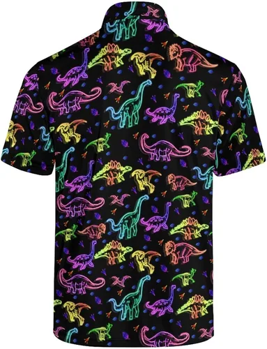 Vista 2 de Camisas de golf divertidas para hombre, camisas polo hawaianas de los años 80, camisas polo divertidas hawaianas para playa, verano, golf