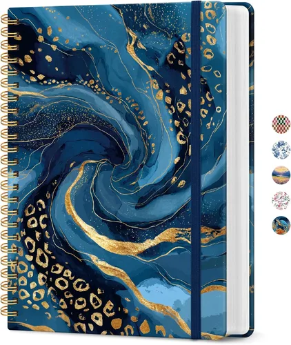 Vista 37 de Cuaderno rayado en espiral para el trabajo, 300 páginas gruesas B5 (7.1 x 10 pulgadas), diario a rayas universitarias para mujeres y escritura